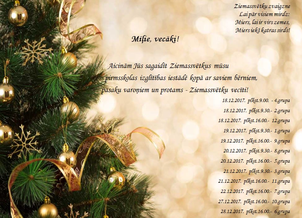 Ziemassvētku pasākumi iestādē